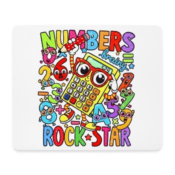 number day 2026 Numbers Brainy Rock Star - Mouse Pad (horizontal) - white - Front