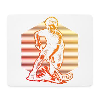 Minimalist floorball motif - Mouse Pad (horizontal) - white - Front