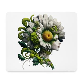 Flora Head Flower Dreams Portrait - Mouse Pad (horizontal) - white - Front