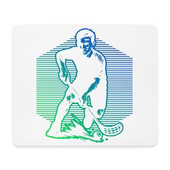 Funny floorball motif - Mouse Pad (horizontal) - white - Front