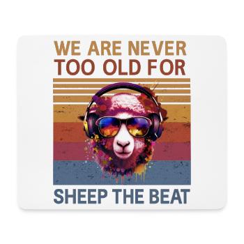 Sheep Beat Retro Vibes - Mouse Pad (horizontal) - white - Front