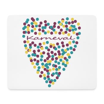 Karneval mit Herz - Mousepad (Querformat) - Weiß - Vorne