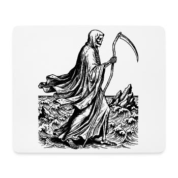 Sensenmann mit Sense am Meer - Mousepad (Querformat) - Weiß - Vorne