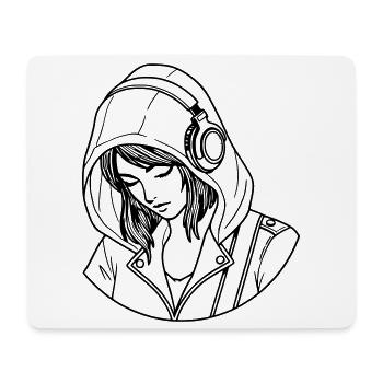 Frau Liebe Musik - Mousepad (Querformat) - Weiß - Vorne