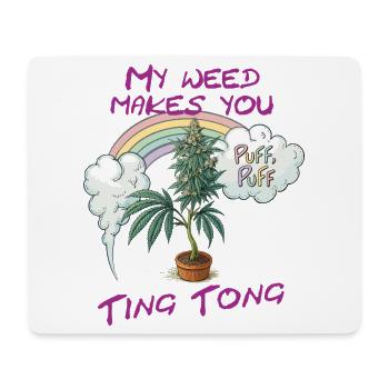 Ting Tong - Mousepad (Querformat) - Weiß - Vorne