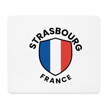 Strasbourg Shield France Flag - Mouse Pad (horizontal) - white - Front