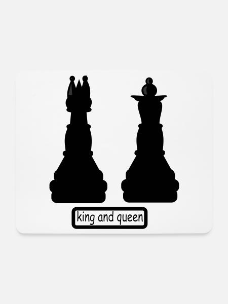 king_and_queen - Mouse Pad (horizontal) - white