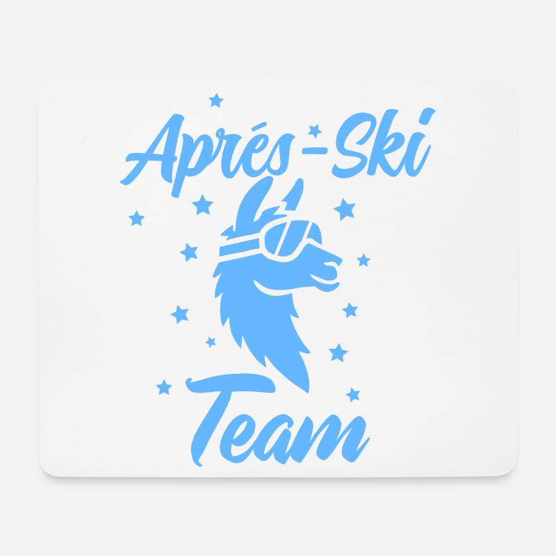 Après Ski Lama Team - Mousepad (Querformat) - Weiß