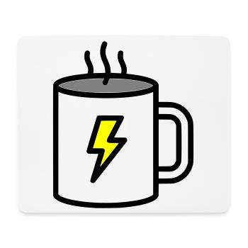 Starker Kaffee Tasse Strom - Mousepad (Querformat) - Weiß - Vorne