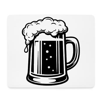 Bierkrug Symbol Bier - Mousepad (Querformat) - Weiß - Vorne