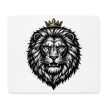 Lion, Tête de Lion, Fort, Sauvage, Fière, Royal - Tapis de souris (format paysage) - blanc - Devant