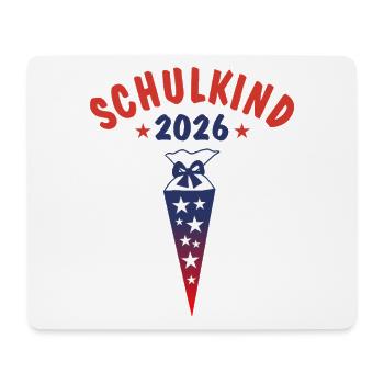 Schulkind 2026 - Schultüte - rot blau Farbverlauf - Mousepad (Querformat) - Weiß - Vorne