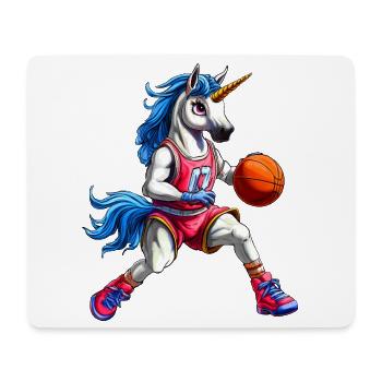Basketball Einhörner - Mousepad (Querformat) - Weiß - Vorne