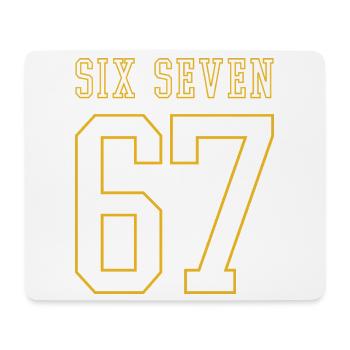 67 Six Seven - viral Meme - College - Mousepad (Querformat) - Weiß - Vorne