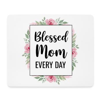 Cadeau maman tous les jours - Tapis de souris (format paysage) - blanc - Devant
