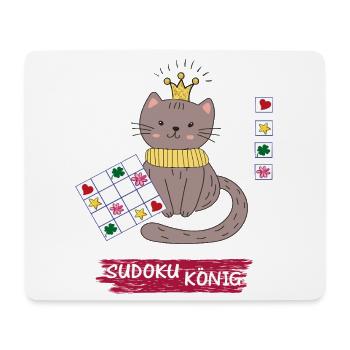 Sudoku König  - Mousepad (Querformat) - Weiß - Vorne