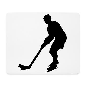 Joueur de hockey sur glace - Tapis de souris (format paysage) - blanc - Devant