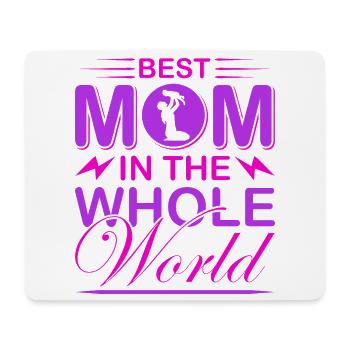 Meilleure Maman du Monde – Cadeau de la fête des Mères - Tapis de souris (format paysage) - blanc - Devant