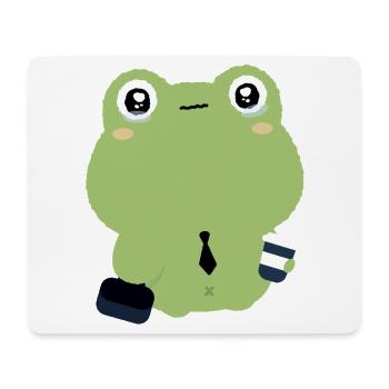 Tired Office Frog in Tie - Mouse Pad (horizontal) - white - Front