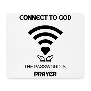 Verbinden Sie sich mit Gott – Modernes Gebet und Glaubensdesign - Mousepad (Querformat) - Weiß - Vorne