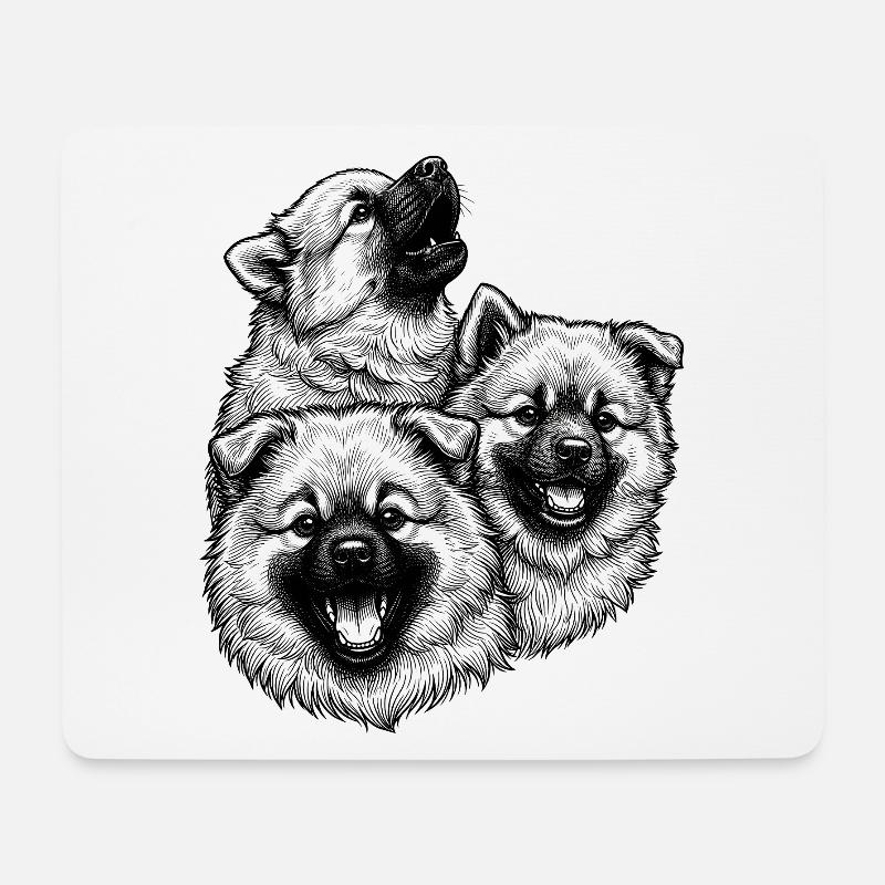 Eurasier | Des peluches - Tapis de souris (format paysage) - blanc