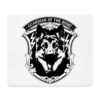 Guardian of the Home German Shepherd Crest - Mouse Pad (horizontal) - white - Front