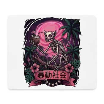 Neon Jungle Skeleton Moon Toast - Mouse Pad (horizontal) - white - Front