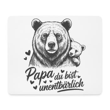Papa Du bist unentBÄRlich - Mousepad (Querformat) - Weiß - Vorne
