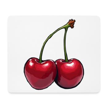 Cerises - Tapis de souris (format paysage) - blanc - Devant