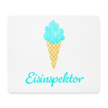 Eis Inspektor Bürohumor Büroleben Eiscreme Fan  - Mouse Pad (horizontal) - white - Front