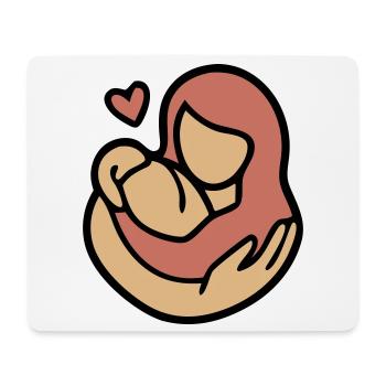 Étreinte Mère-Enfant Amour - Tapis de souris (format paysage) - blanc - Devant