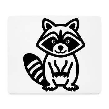 Waschbär - Mousepad (Querformat) - Weiß - Vorne