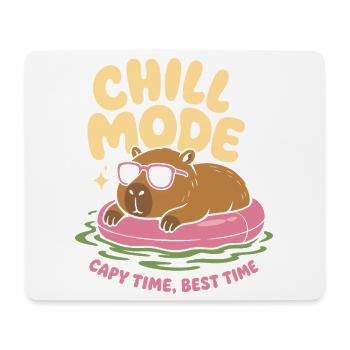 Chill Mode Capybara No Rush - Mouse Pad (horizontal) - white - Front