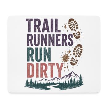 Trailrunner laufen schmutzig - Mousepad (Querformat) - Weiß - Vorne