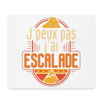 J'peux pas j'ai Escalade - Tapis de souris (format paysage) - blanc - Devant