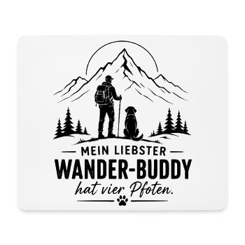 Wander Buddy - Hunde Freund - Berge Alpen  - Mousepad (Querformat) - Weiß - Vorne