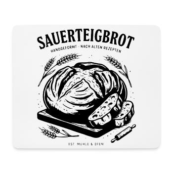 Sauerteigbrot Backen Bäcker Getreide Handgeformt - Mousepad (Querformat) - Weiß - Vorne
