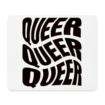 -2026-_LGBTQ_Queer_Queer_Queer - Mousepad (Querformat) - Weiß - Vorne