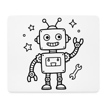 Robot Toy Children's Birthday Nerd Baby - Mouse Pad (horizontal) - white - Front