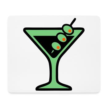 Cocktail Glass Summer Drink Vacances de garçon pour filles - Tapis de souris (format paysage) - blanc - Devant