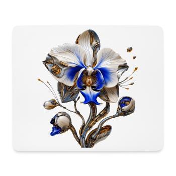Cyberorganische Orchidee - Mousepad (Querformat) - Weiß - Vorne