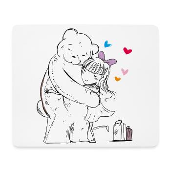 Teddy fährt in den Urlaub - Mousepad (Querformat) - Weiß - Vorne