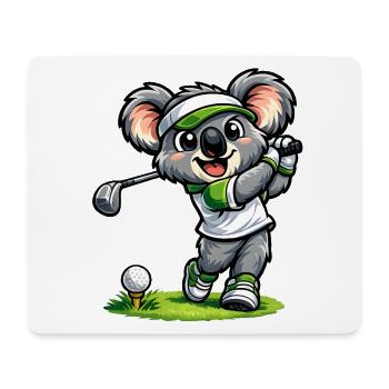 Süßer Koala spielt Golf - Mousepad (Querformat) - Weiß - Vorne