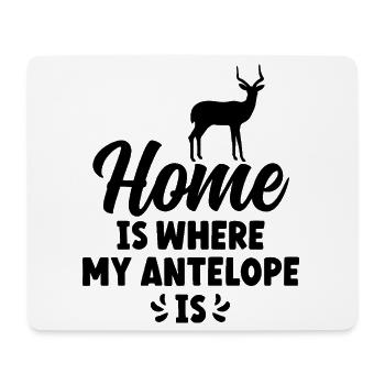 Dicton de la silhouette de l’antilope - Tapis de souris (format paysage) - blanc - Devant