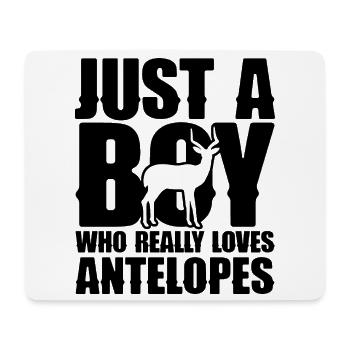 Antilope Silhouette Lustiger Spruch - Mousepad (Querformat) - Weiß - Vorne