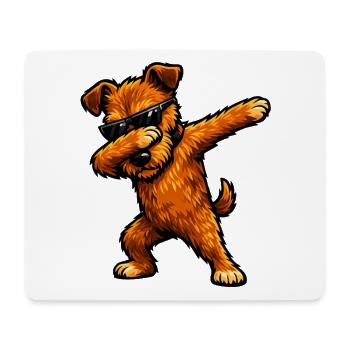 Dabbing Irish Terrier in Comic Style - Mouse Pad (horizontal) - white - Front