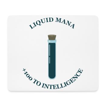 Liquid Mana – +100 Intelligence - Mouse Pad (horizontal) - white - Front
