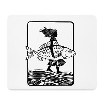 Fishwoman - Mouse Pad (horizontal) - white - Front
