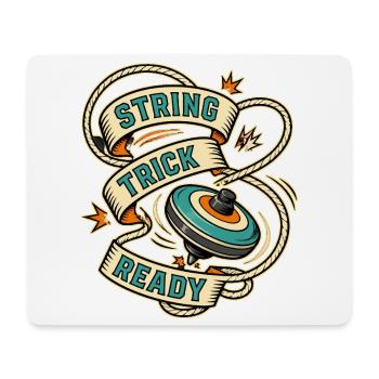 STRING TRICK READY - Mousepad (Querformat) - Weiß - Vorne