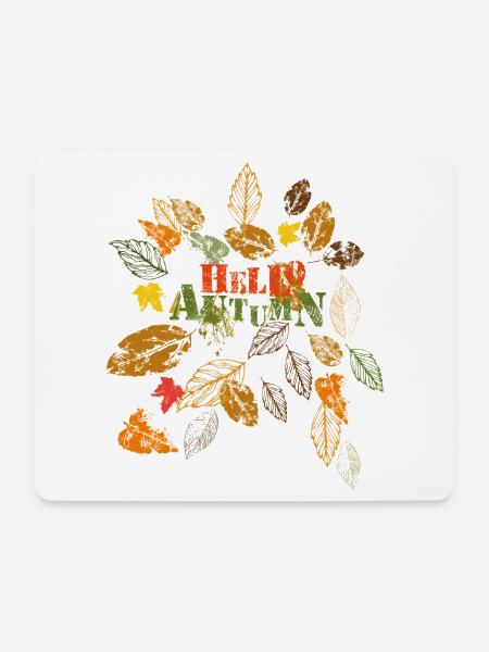 Hallo Herbst - Mousepad (Querformat) - Weiß